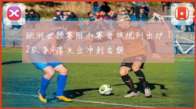 欧洲世预赛附加赛晋级规则出炉 12队争4席决出冲刺名额